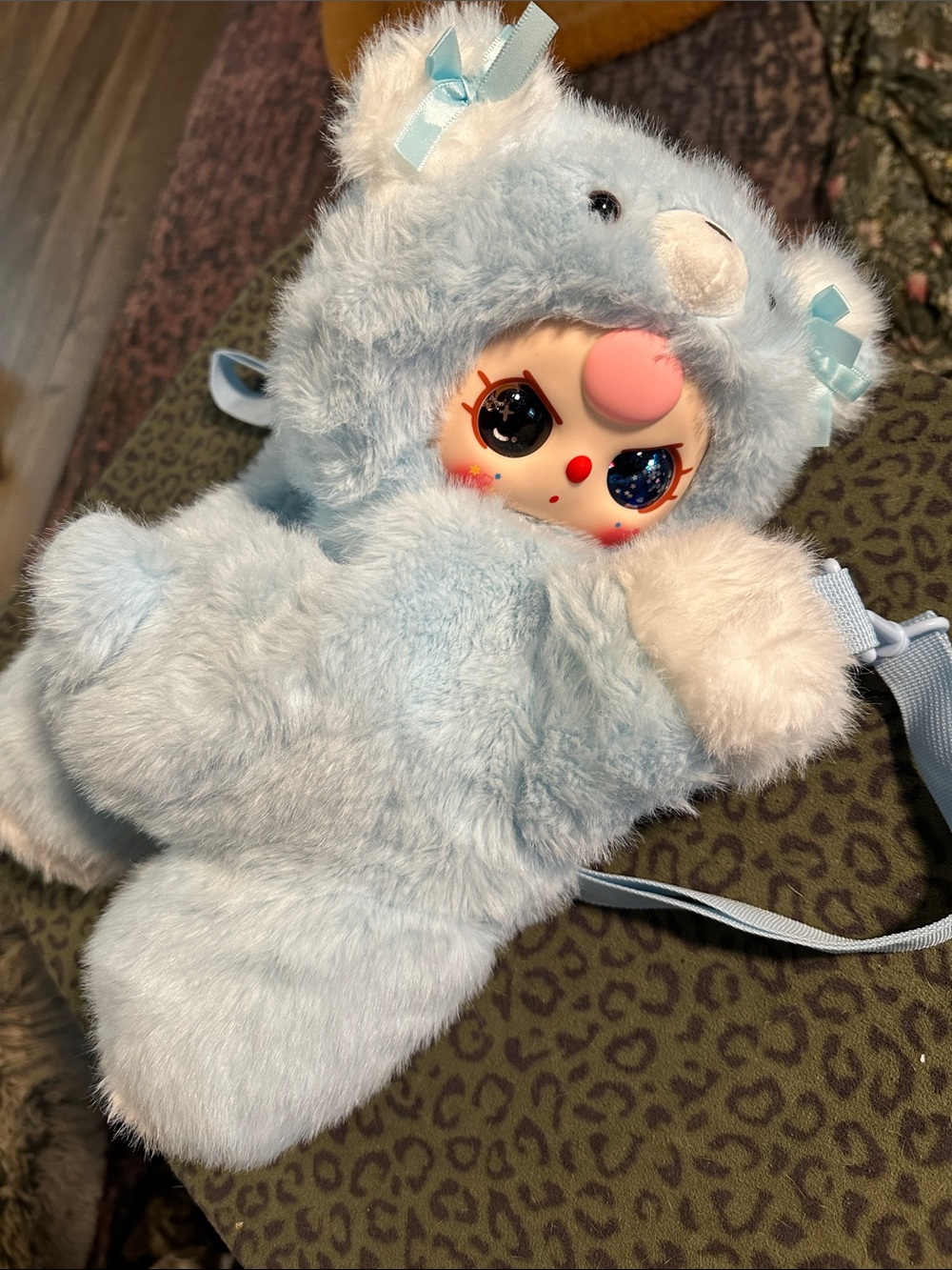 Baby Three 400% Hugging Baby Backpack Glacier Bear Blue Bear